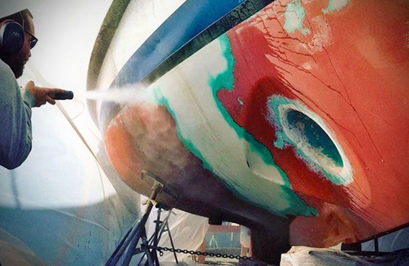 houseboat hull cleaning, houseboat hull cleaning, bottom paint removal, marine blasting service